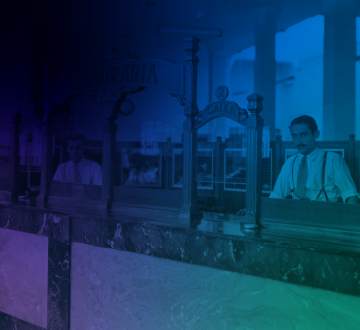imagem antiga de caixa do banrisul
