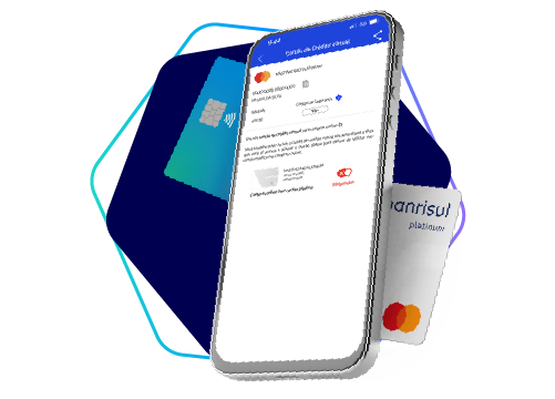 tela do app do carto virtual banrisul
