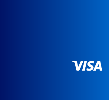 banner azul com logo visa