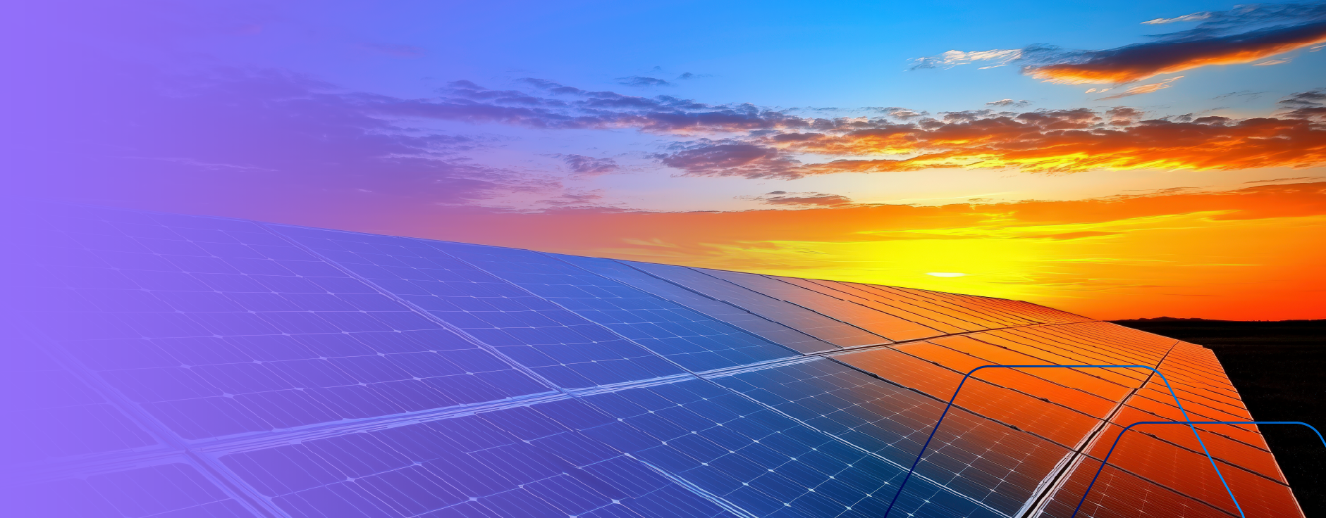 placas solares com pr do sol no fundo