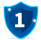 Ilustrao de um escudo com o nmero 1.