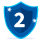 Ilustrao de um escudo com o nmero 2.