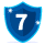 Ilustrao de um escudo com o nmero 7.