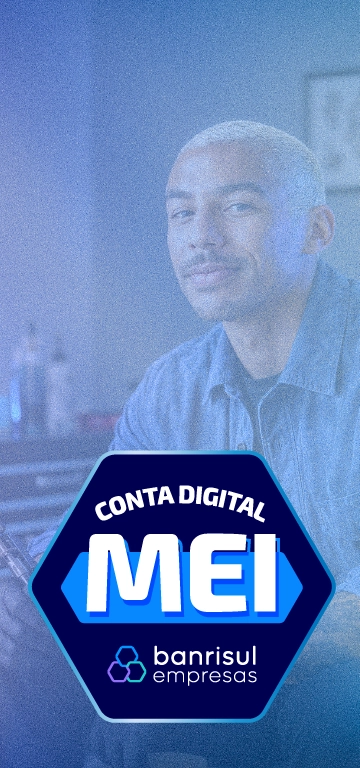 fundo com jovem tatuador e lettering conta digital mei
