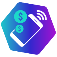 ilustrao de celular com sinal wifi com moedas sobre a tela do aparelho