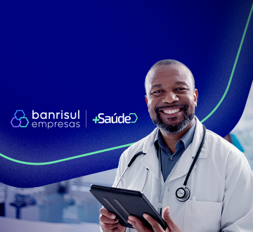 Foto de m�dico sorrindo com um estetosc�pio no pesco�o e segurando um tablet.