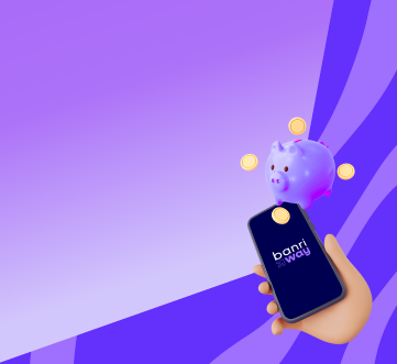 ilustra��o de m�o com celular e porquinho com moedas sobre a tela