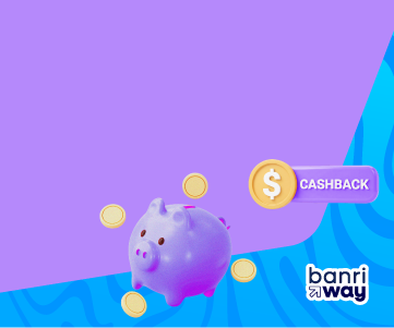 ilustra��o de cofrinho de porco com moedas em fundo roxo